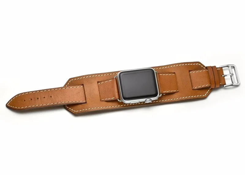 Manguito couro genuíno Pulseira strap para apple