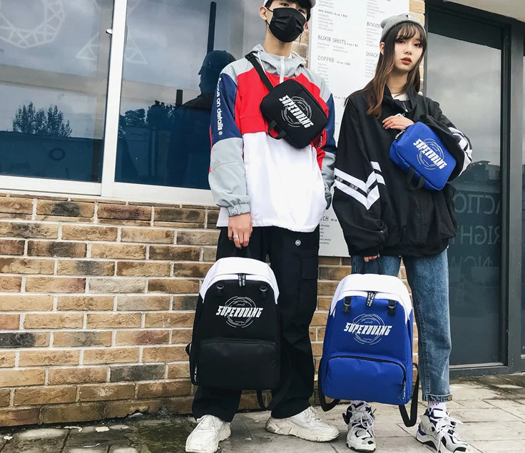 Уличный трендовый мужской рюкзак в стиле Харадзюку, Оксфорд, унисекс, подростковые школьные сумки, мужские сумки на плечо в стиле хип-хоп, повседневные, композитные, Mochila D883