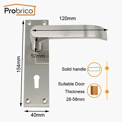 Probrico дверной врезной замок Противоугонная дверная ручка наружный межкомнатный дверной замок s цинковый сплав европейская безопасность дверной замок и оборудование