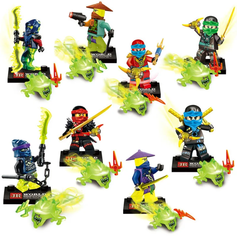 

8pcs/lot Ghost Ninja Kai Jay Morro Building Blocks Sets Model Bricks Toys Action Figure LegoINGL NinjagoINGL Toys For Children