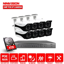 NIVISION H.265 16CH системы видеонаблюдения камера nvr 4K 5MP Ультра hd водонепроницаемый 5.0MP безопасности Poe IP камера cctv система безопасности