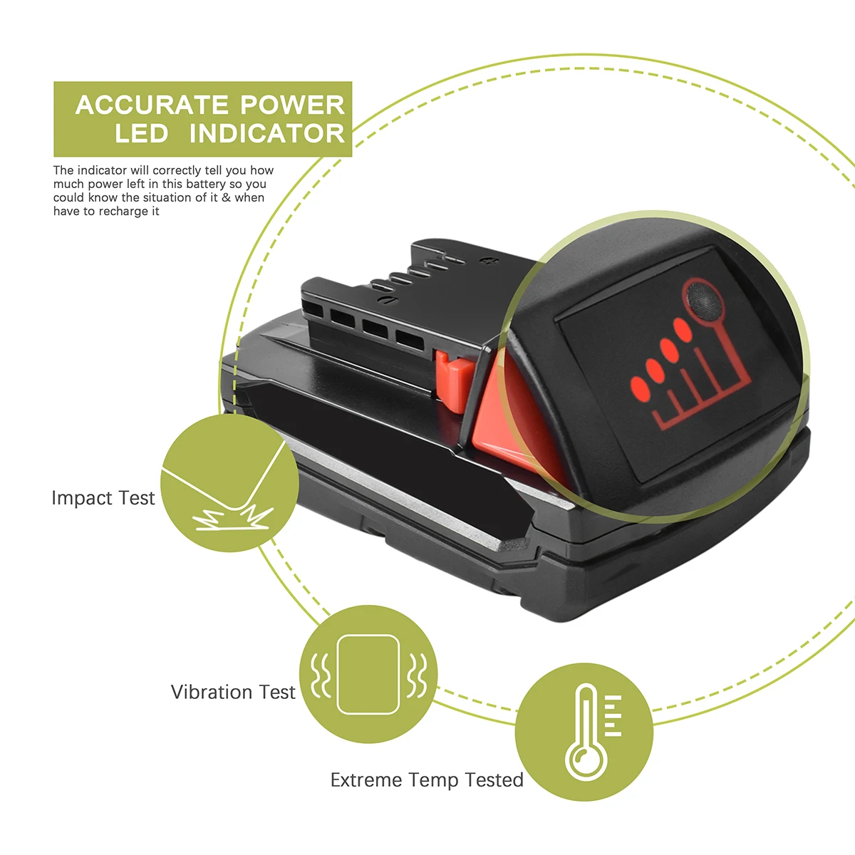 Powtree 2PACK 18V 2000mAh 2.0AH For Milwaukee M18 XC Li-Ion Replacement Battery M18 48-11-1815 M18B2 M18B4 M18BX L30