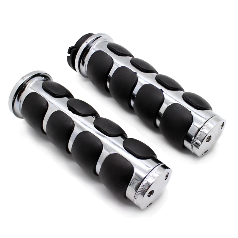 ROAOPP Motorcycle Hand Grips 25MM Handlebar One Pair For Harley Street Glide Kawasaki Vulcan 800 900 1500 1600 2000 Classic VN