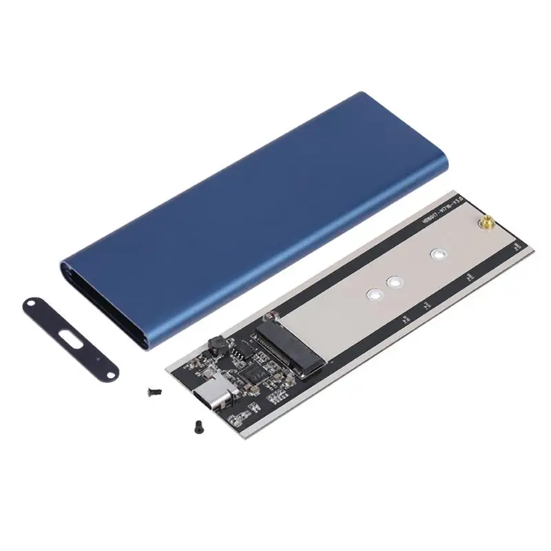 3 цвета M.2 B Ключ SSD для USB 3,1 type-C корпус M2 NGFF адаптер конвертер карт внешний алюминиевый корпус чехол+ USB кабель