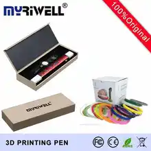 Free shipping myriwell generation third 3D PEN with usb cable temperature display screen 20 pcs ABS filament DIY drawing toy