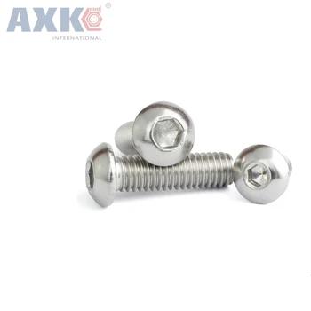 

AXK M2.5 Allen screws Mushroom head screw 304 stainless steel semi - round head hex socket bolts pan head HEX TAP BOLT M/SPAN HD
