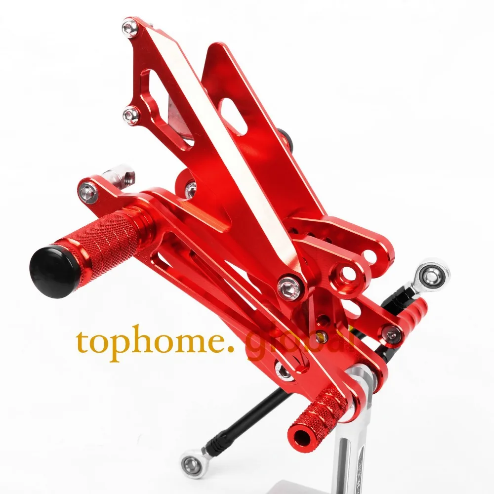 Motorcycle CNC Rearsets For HONDA NC30 RVF400 NC35 foot pegs Red Colour
