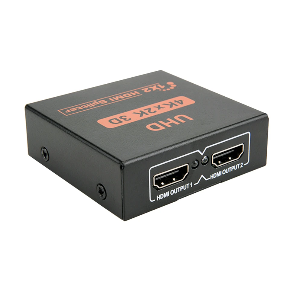 UHD 4 K HDMI сплиттер дистрибьютор 1X2 HDMI 1 Вход 2 Выход концентратор ретранслятор 3D UHD 1080 p 4 K x 2 K видео для HDTV DVD