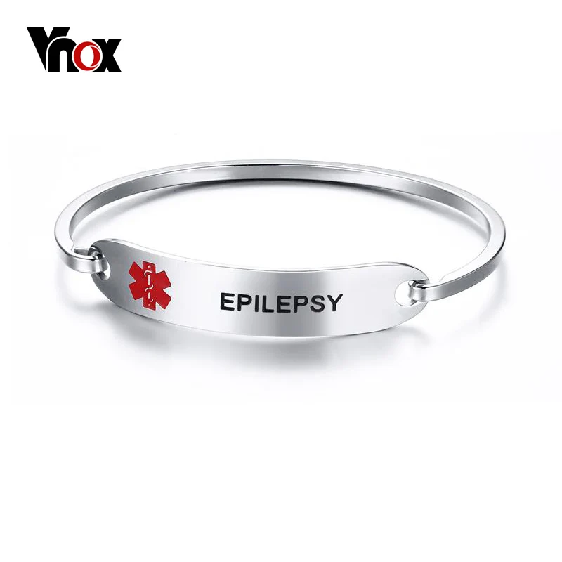 Aliexpress Vnox Engraved Medical Alert Identification Aliexpress Vnox Engraved Medical Alert Identification Bracelets For Women Men Stainless Steel Epilepsy Bracelet From Reliable