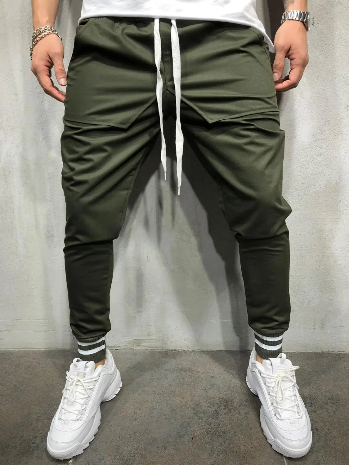 Мужские Слаксы с эластичным поясом предназначены как многокарманные Слаксы для Беговые брюки в повседневном стиле