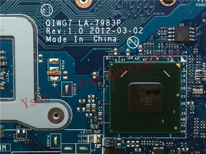 Новая материнская плата QIWG7 LA 7983P для ноутбука Lenovo G780 PGA989 DDR3 Гарантия: 90 дней|qiwg7
