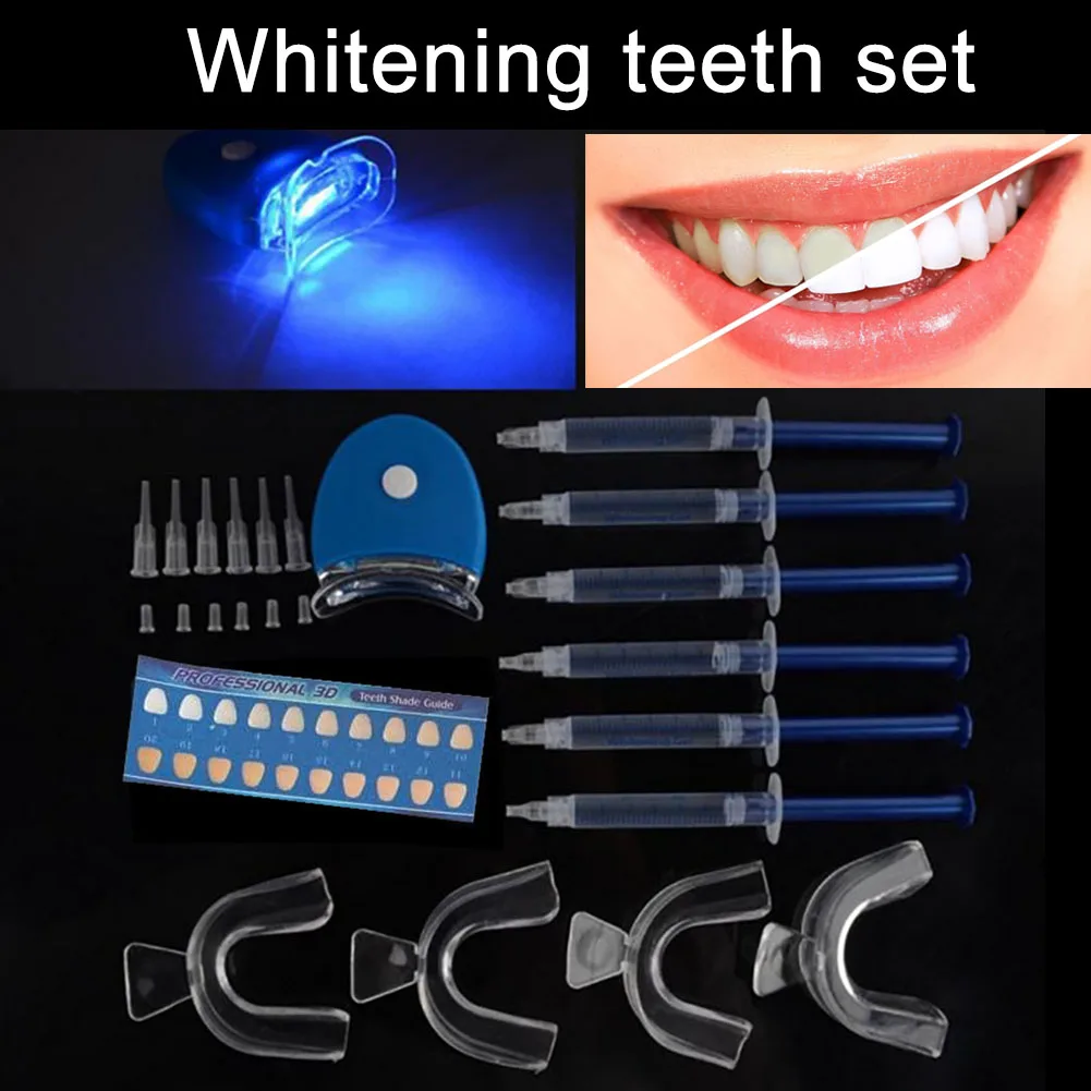 Care Oral Hygiene Tooth Whitening Set Whitener Bleaching LED White