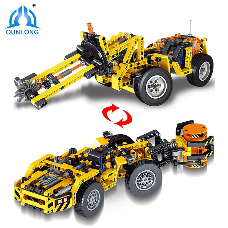 

Qunlong 475pcs Technic Mining Engineering vehicle Building Brick Blocks Toys Compatible With Legoe Technic Car For Kids Gifts