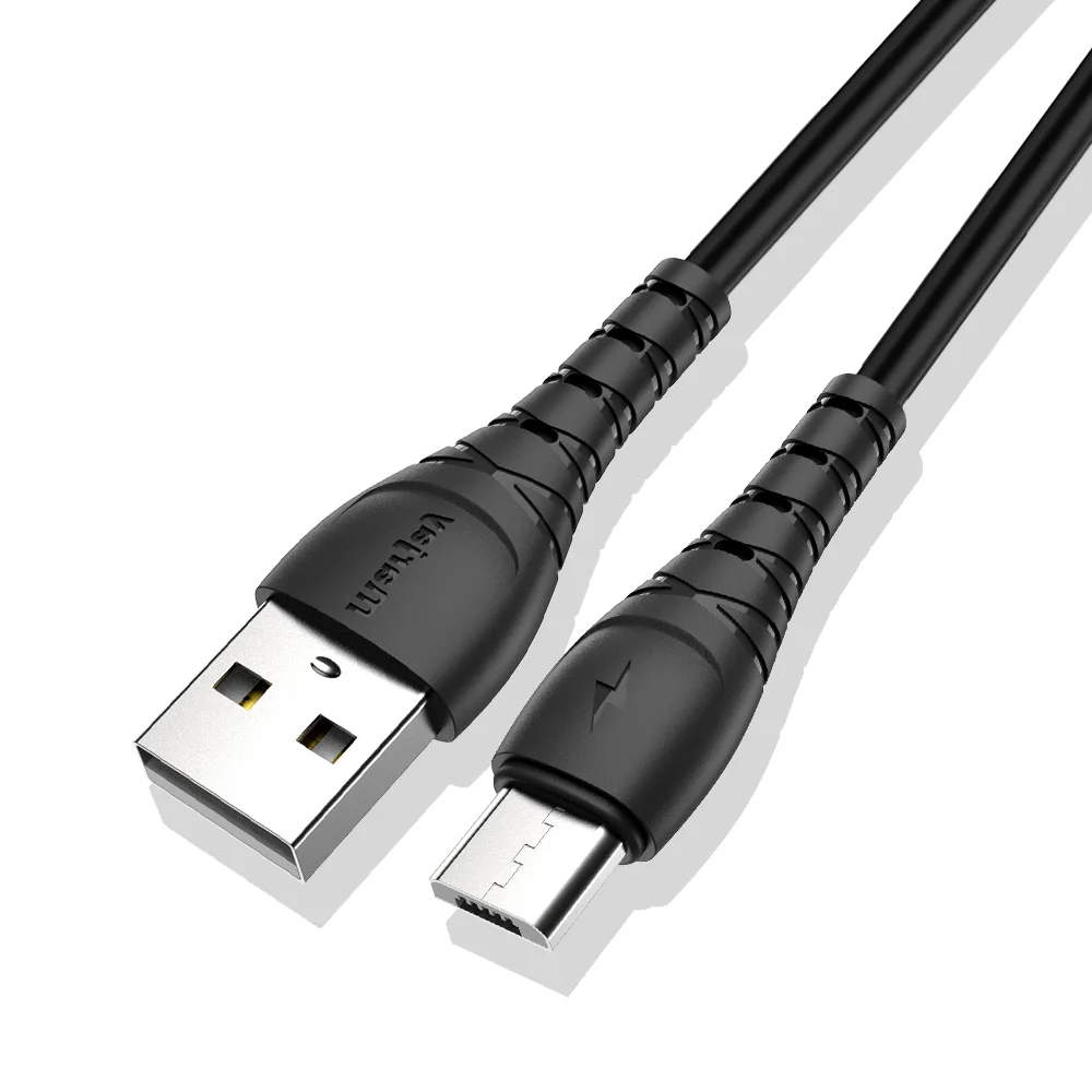 Marjay Micro USB кабель 1 м 2 м 3 м Быстрая Зарядка Кабель Microusb для samsung S7 Xiaomi Redmi Note 5 Pro huawei Android мобильный телефон - Цвет: Черный