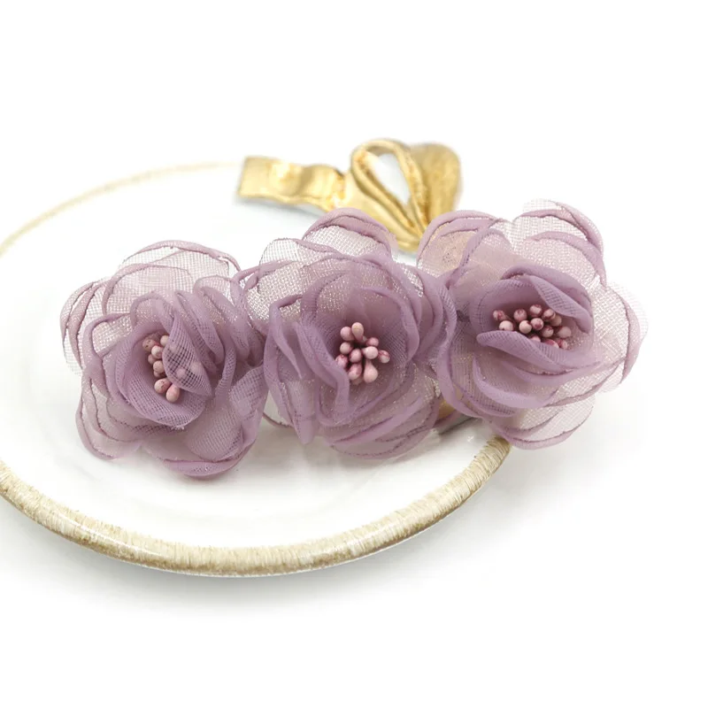 

Boutique Ladies Floral Headdress Juan Yarn Fabric Pretty Flowers Hair Barrettes Clips for Girls Women Jewelry Accessories Gifts