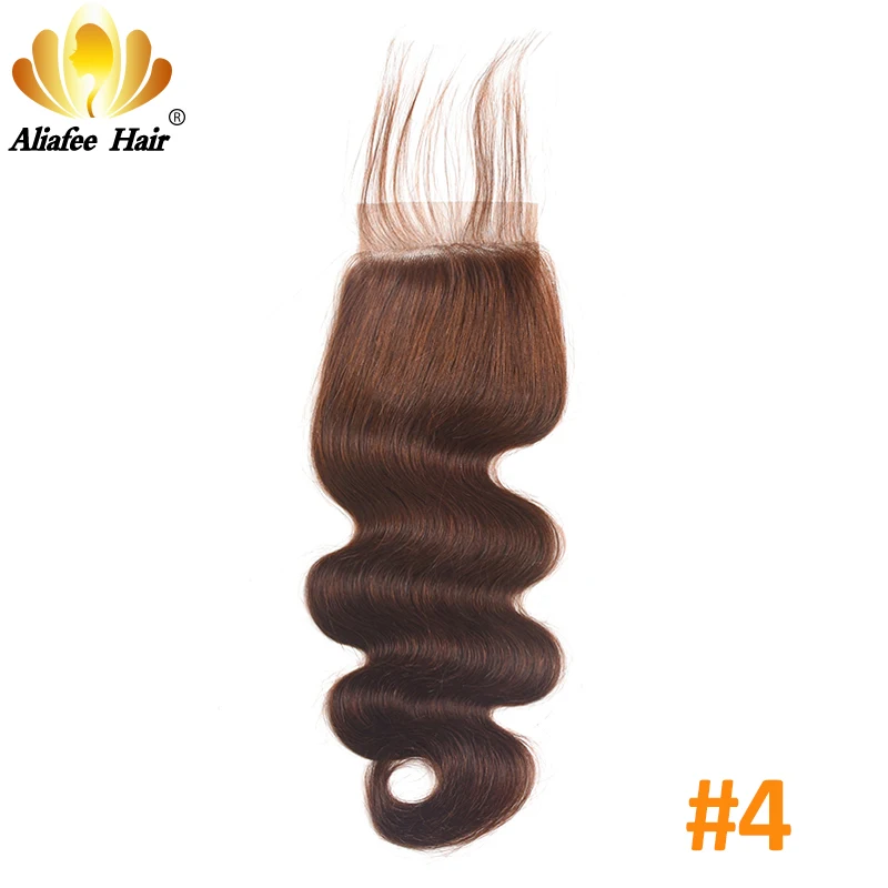 Волосы AliAfee # 1b/#2/#4/#27/#99/# бордовые 4*4 швейцарские Кружевные бразильские волнистые
