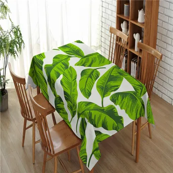 

Table cloth Plants Rectangular Pastoral style Tropical Printed Tablecloth Protection decoration Elegant Table cover MA17