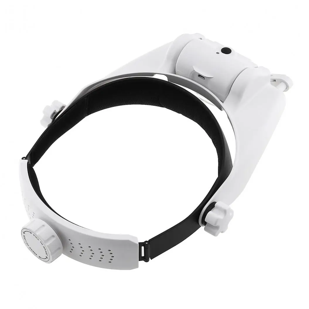 Перезаряжаемое Регулируемое оголовье глаз Стекло увеличительные защитные очки лупа увеличительное стекло со светодиодный usb-кабелем для чтения