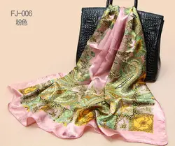 2016 БОЛЬШОЙ Размеры 90x90 см шелковый шарф Для женщин модный бренд высокое качество дешевое Имитационные Шелковый шарфы, сатин полиэстеровый