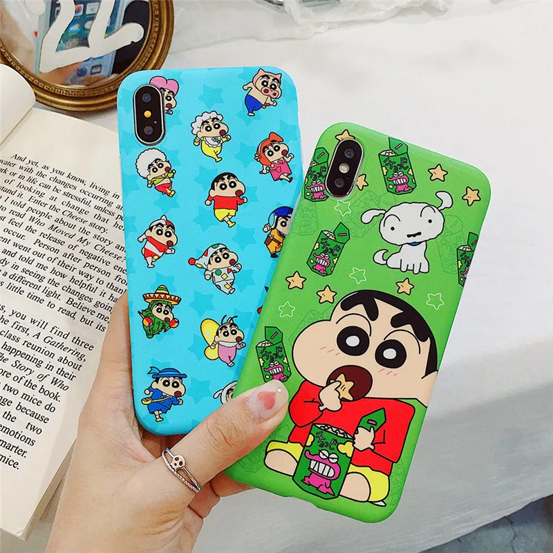 Новый мультяшный чехол для телефона Crayon Shin-chan iPhone X XR XS MAX 7 8 6 6s plus задняя крышка