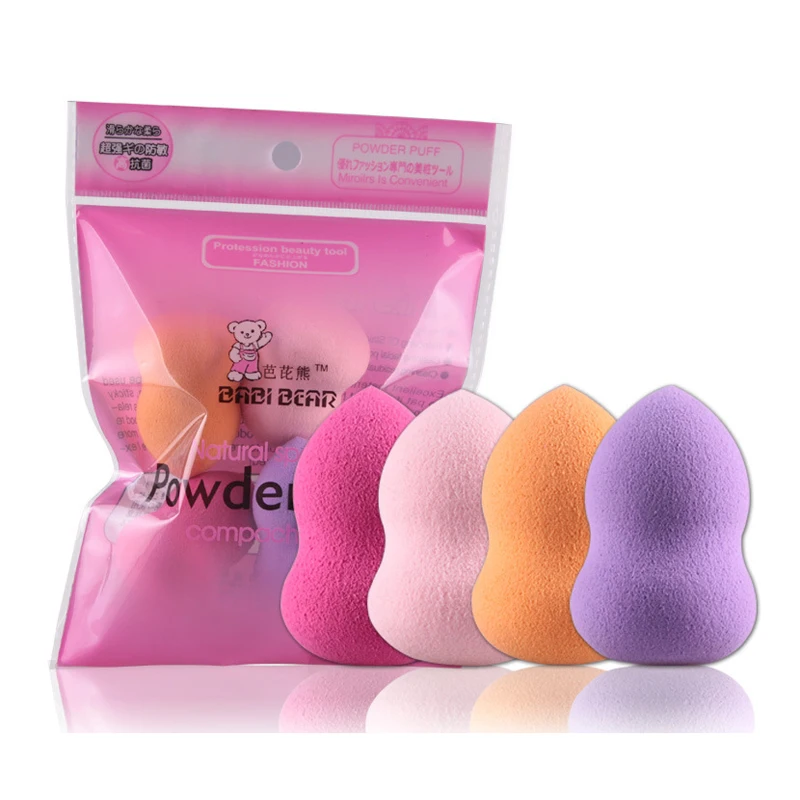

4PCS/lot Facail Cosmetic Sponge Puff Foundation Powder Cream Makeup Puff Smooth Soft Mini Beauty Make Up Tool for Women