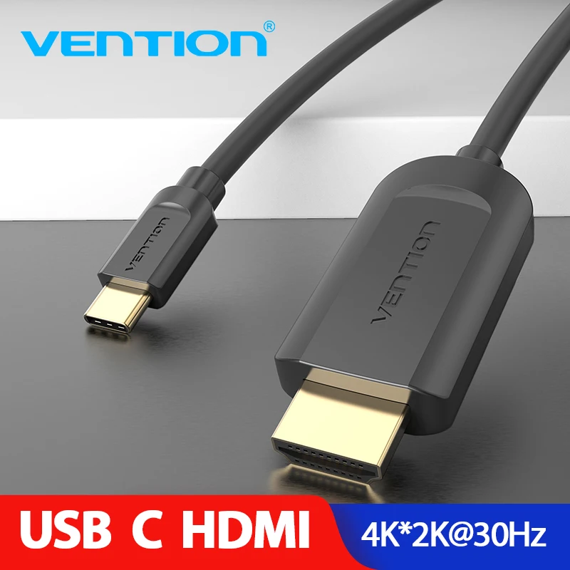 Vention USB C HDMI 4K type C к HDMI Кабель HDMI адаптер для huawei P20 mate 10 Pro MacBook Pro воздушный iPad Pro Thunderbolt 3