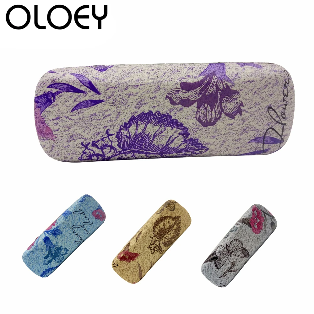 

OLOEY 2018 Printing Sunglasses Glasses Case Men Women Reading Glasses Box Students Optical Glasses Box Gift Cleaning Cloth