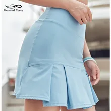 Русалка Curve 2 в 1 карман для сотового телефона ручки встроенных женские шорты для бега шорты для йоги быстросохнущая фитнес короткая юбка