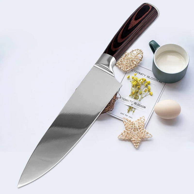 XITUO 4 pcs high quality Very sharp Chef knife 7CR17Mov stainless steel kitchen knives Mirror blade Santoku Knife Cooking Tool