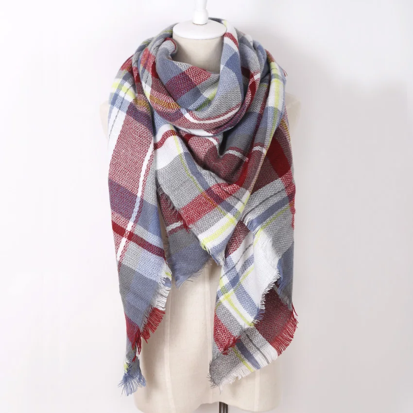 za major Winter 2016 font b Tartan b font Scarf Plaid Scarf cuadros New Designer Acrylic