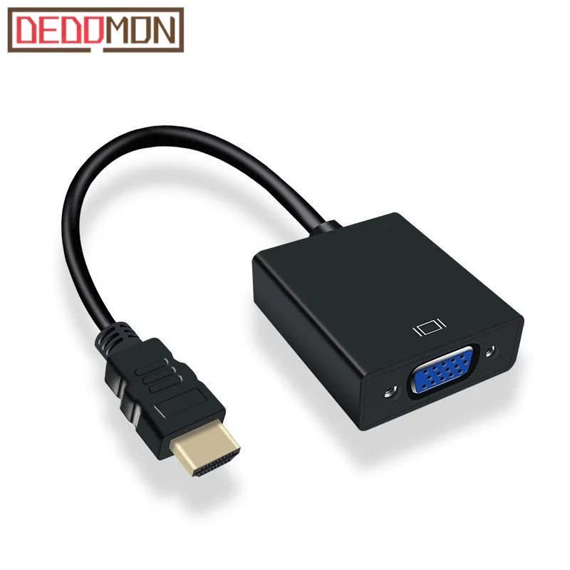 HDMI в VGA адаптер мужской в Famale конвертер адаптер 1080P цифро-аналоговый видео аудио для ПК ноутбук планшет высокое качество