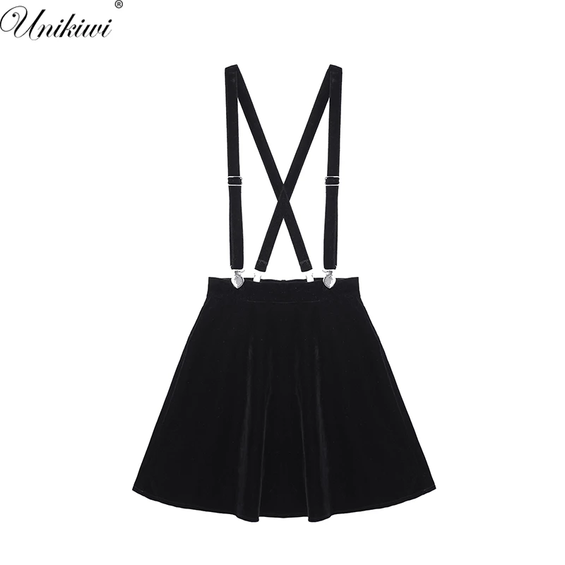 velvet skirt overalls