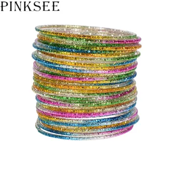 

PINKSEE 10Pcs Fashion Alloy Mixed Color Children Kids Girl Boys Bracelet Toddlers Bangle Costume Jewelry Gifts Sets Wholesale