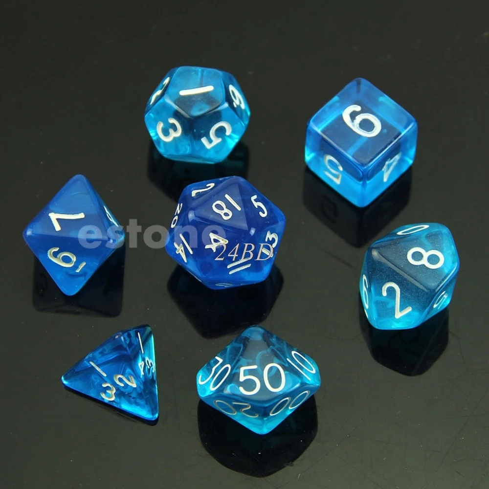 Набор для игр D4 D6 D8 D10 D12 D20 Magic-the gating D &amp RPG Poly 6 цветов 7 шт./компл. A27 | Спорт и