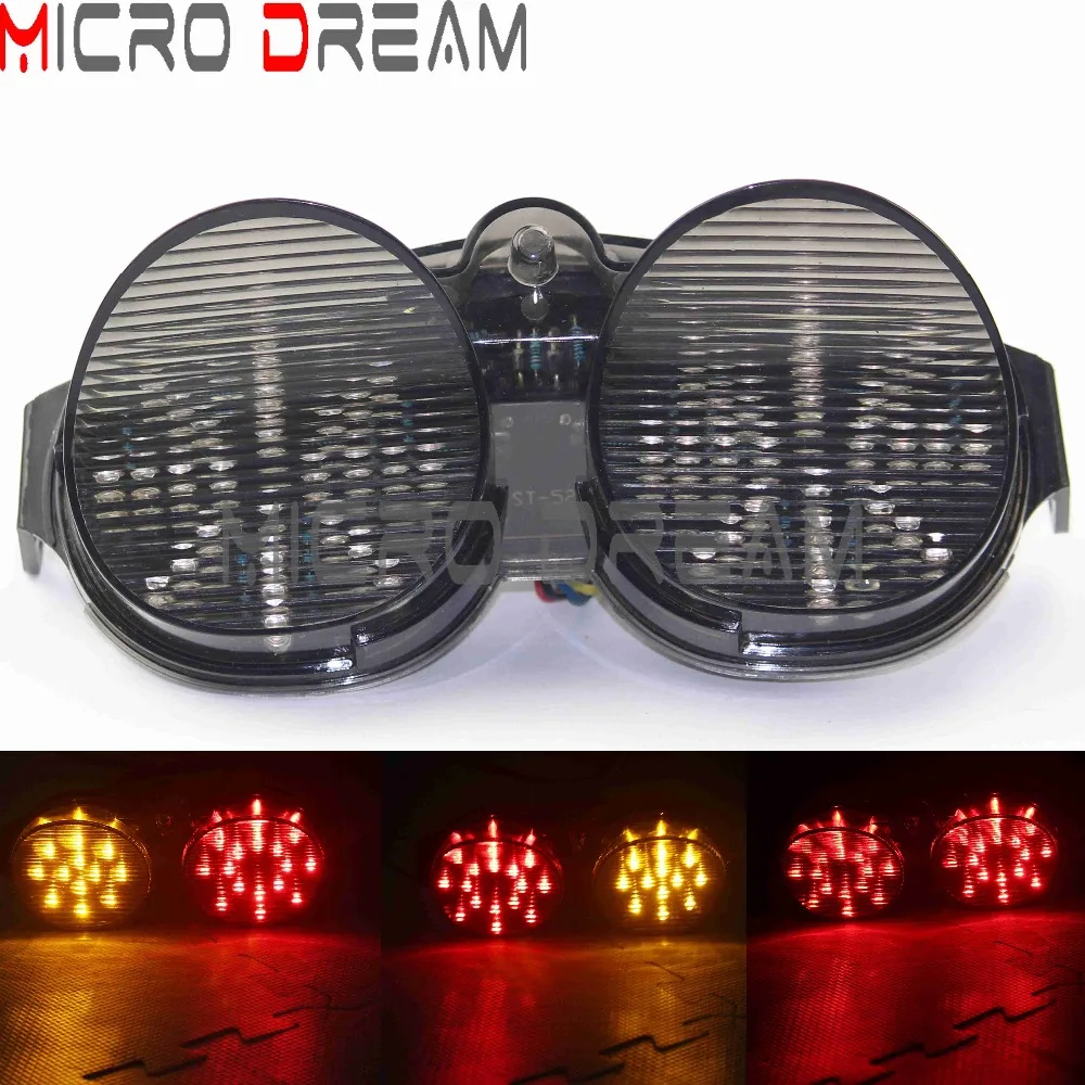 

Smoke LED Motorcycles Taillights Integrated Amber Red Turn Signal Lamp Rear Stop Tail Lights For 2001-2002 Yamaha YZF R6