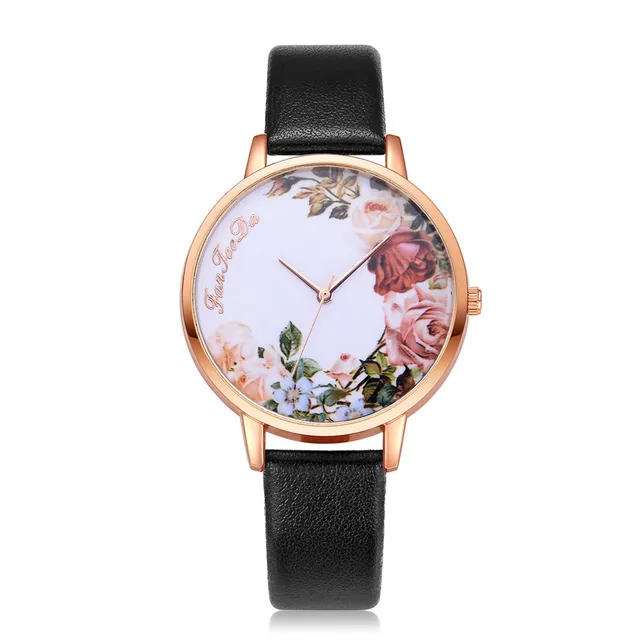 FanTeeDa Brand Fashion Leather Band Analog Quartz Round Wrist Watch Watches Brac FanTeeDa Brand Fashion Leather Band Analog Quartz Round Wrist Watch Watches Brac