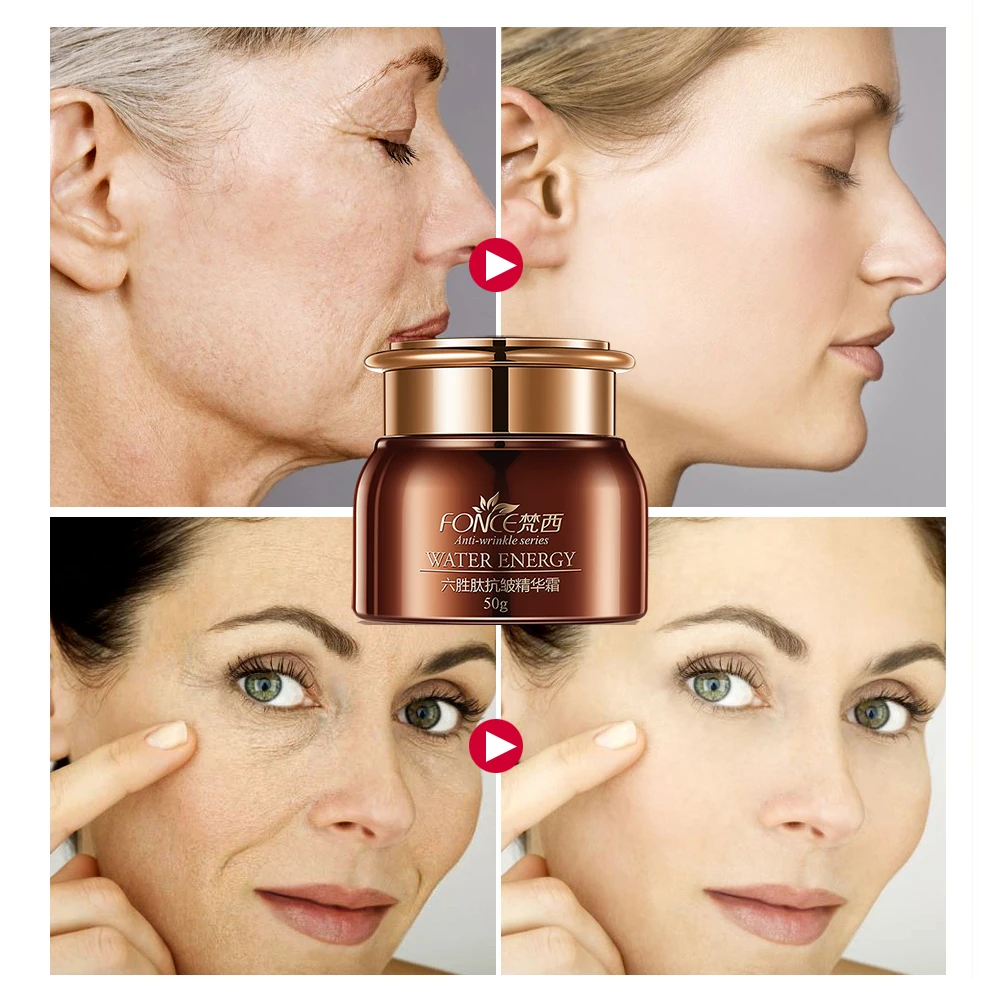 Korean Anti Wrinkle Face Cream 50g Anti Aging Dry Skin Hydrating Facial Lifting Firming  Peptide Serum Day Night Cream