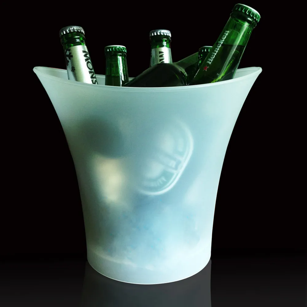 5L Водонепроницаемый светодиодный ведро льда с Цвет светильник бары Ночные клубы светодиодный ночной вечерние бокал для шампанского ведро льда