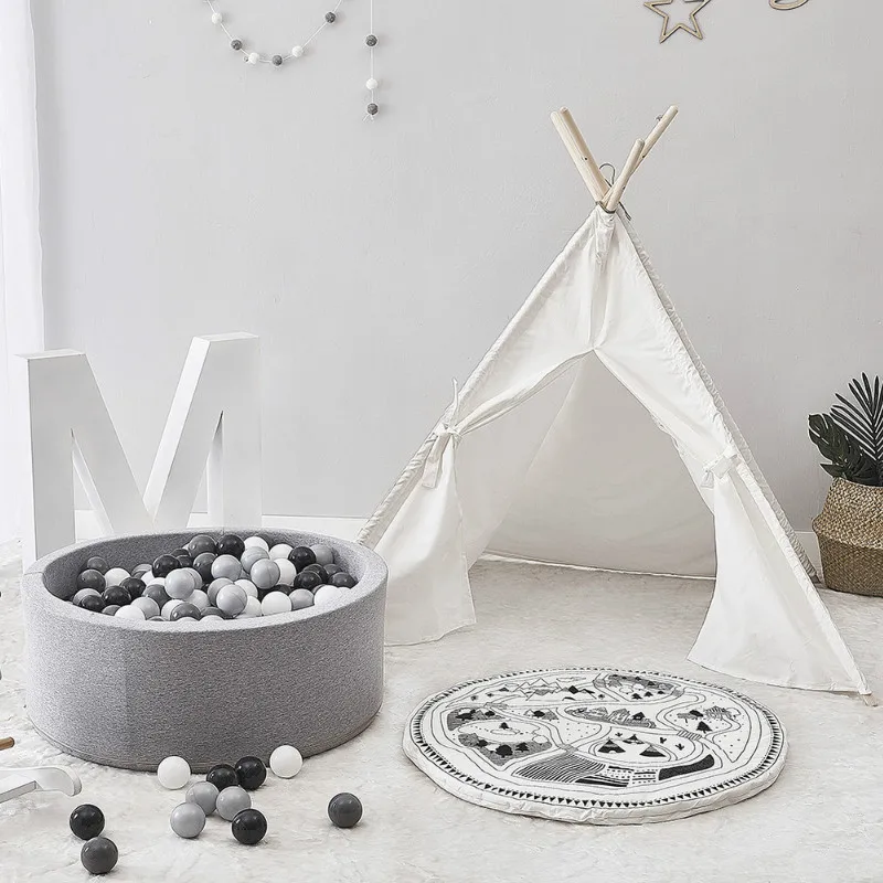 Детский коврик детский напольный хлопковый для ползания Tapete Para Bebe ковер игровой