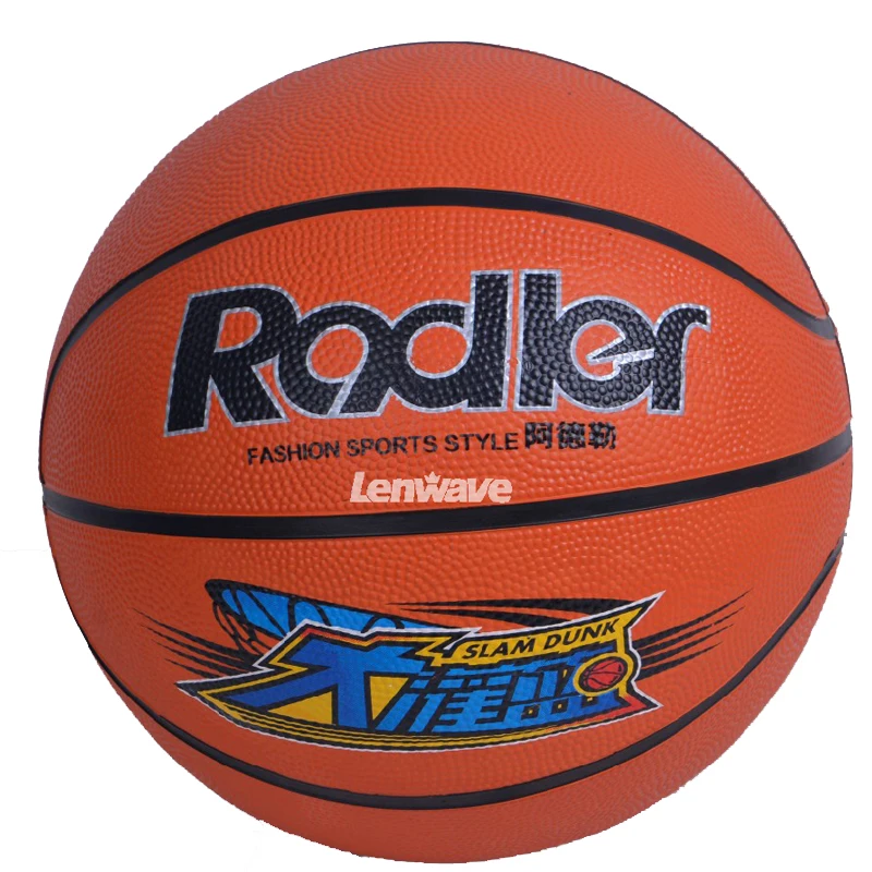 Rubber Basketball Ball Free With Net Bag and ball Needle Free Shipping