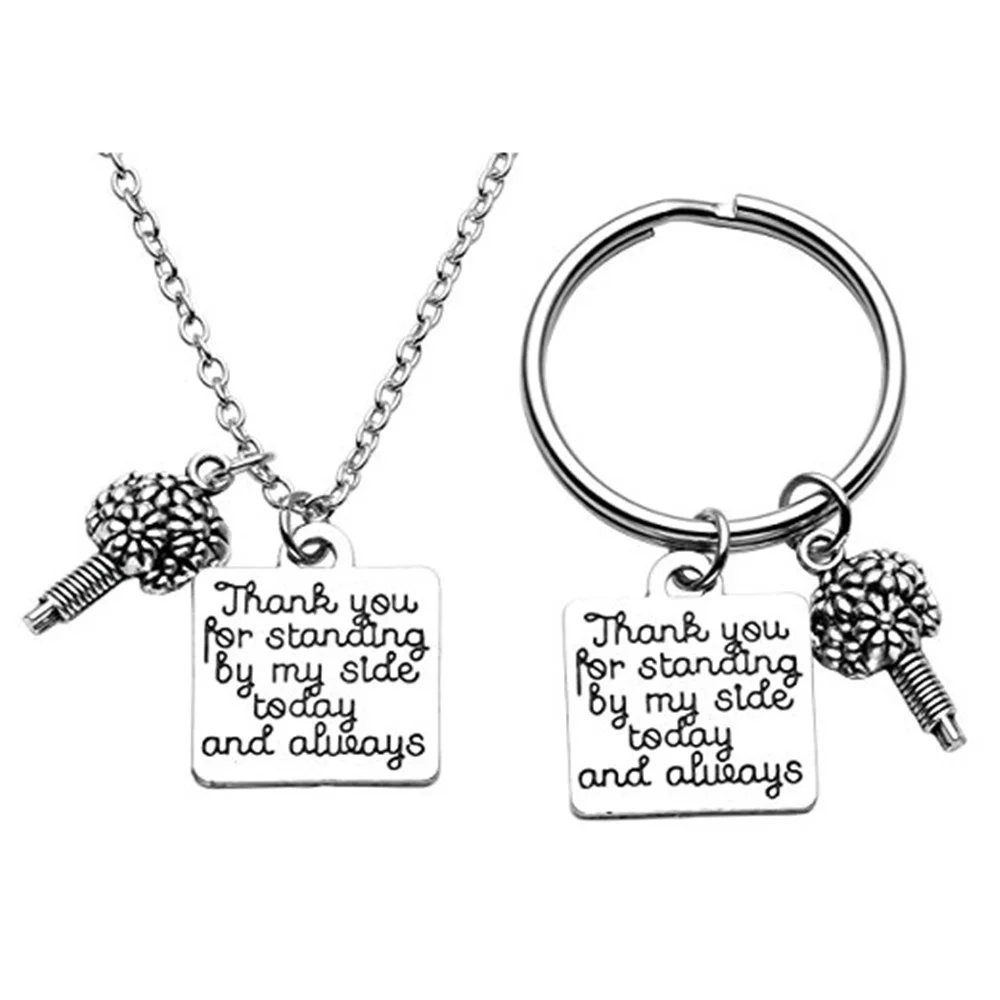 

Customize Thank You For Standing By My SideNecklace keychain