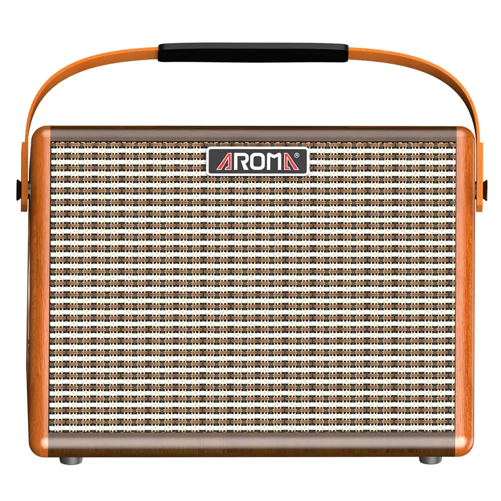 AROMA folk acoustic guitar speaker AG-26A portable charging outdoor playing karaoke wireless Bluetooth audio 25W Free Shipping