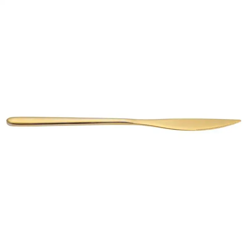 Портативный Нержавеющая сталь стол Ножи столовые приборы Кухня посуда - Цвет: Золотой