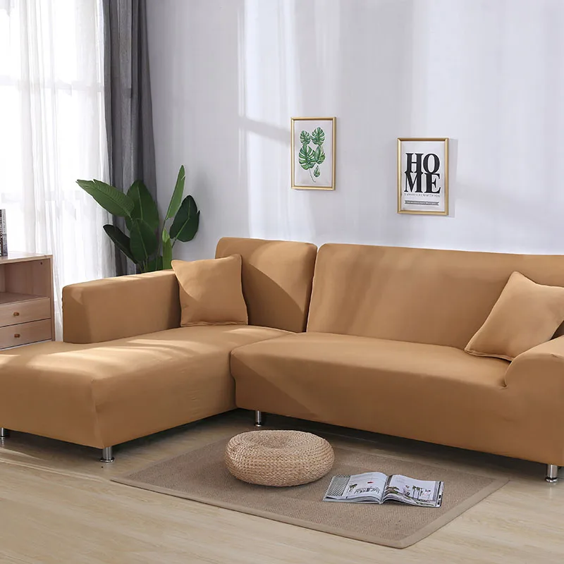 Серый Цвет эластичные Диван Обложка Loveseat крышку диванных чехлов для Гостиная секционная чехол мебель кресло чехол - Цвет: Camel