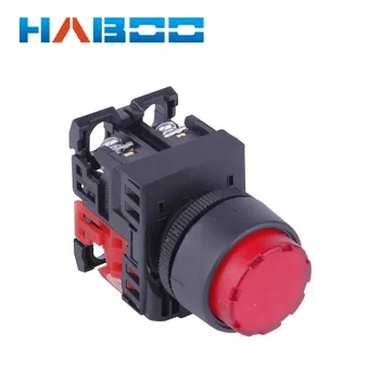 

push button switch 5pcs/lot FUJI similar round high head with led momentary electrical switch IP40 1NC switch reset 6V 12V 24V