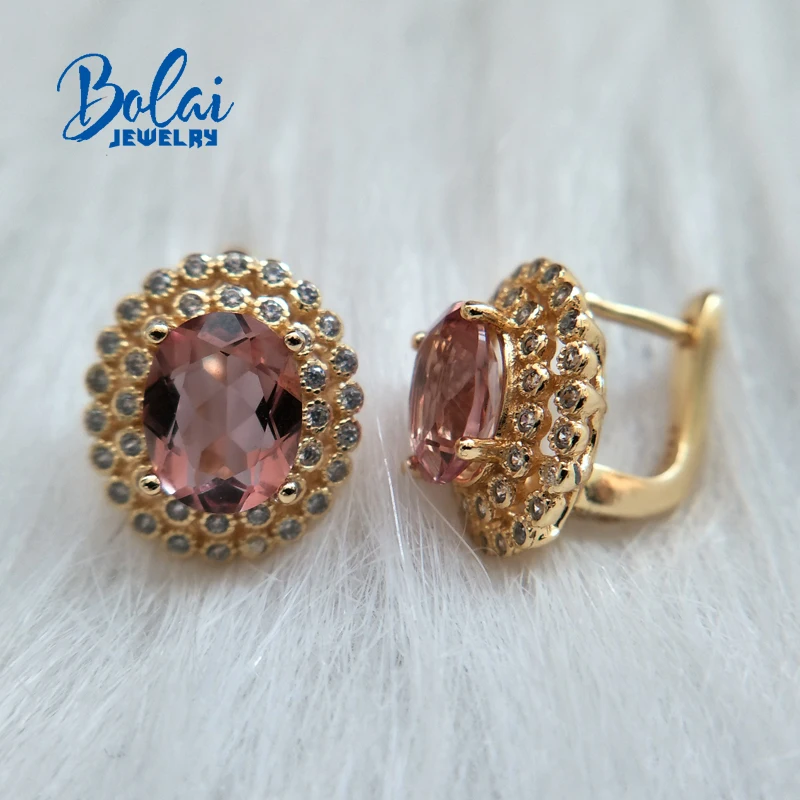 Bolaijewelry, серьги из зултанита, создаваемые драгоценными камнями с изменением цвета, Настоящее серебро 925 пробы, хорошее ювелирное изделие, классический дизайн для женщин на день рождения