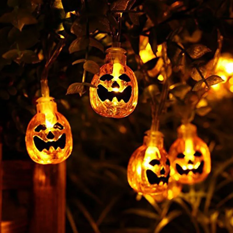 Solar String Lights, 30 LEDs Pumpkin Waterproof Outdoor Halloween String Lights  (7)