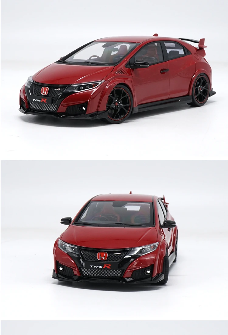 1/18 все новые Honda Ebbro Civic Тип R литая модель автомобиля игрушки для детей рождественские подарки оригинальные заводские игрушки коллекция