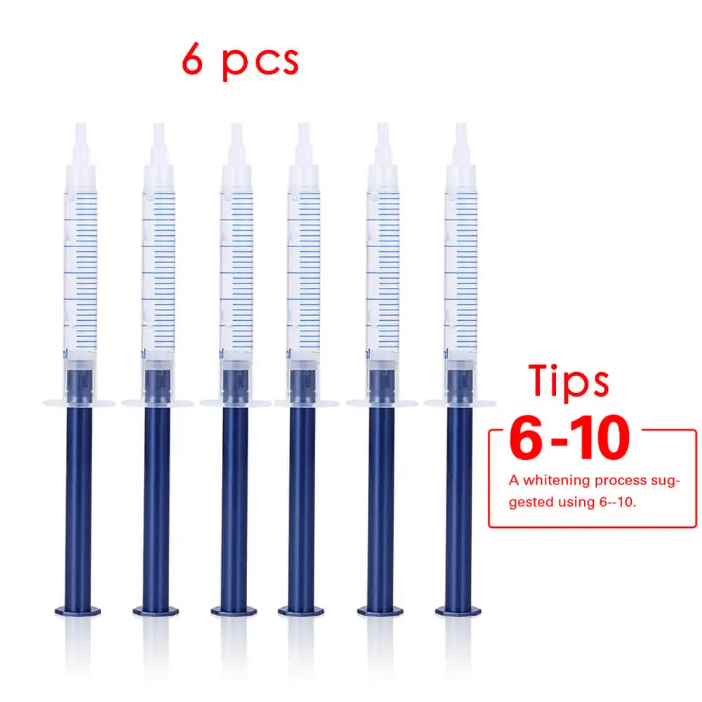 Стоматологическая отбеливающая чистка зубов роторная перекись отбеливающий Набор Стоматологическая Ослепительная белая отбеливающая жидкость для зубов - Цвет: 6pcs