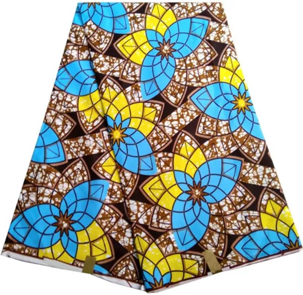 Не хлопок! Анкара ткань, Африканский воск ткань с Африканским принтом ткань для лоскутное 6 ярдов полиэстер ткань нигерийский воск DL-A4